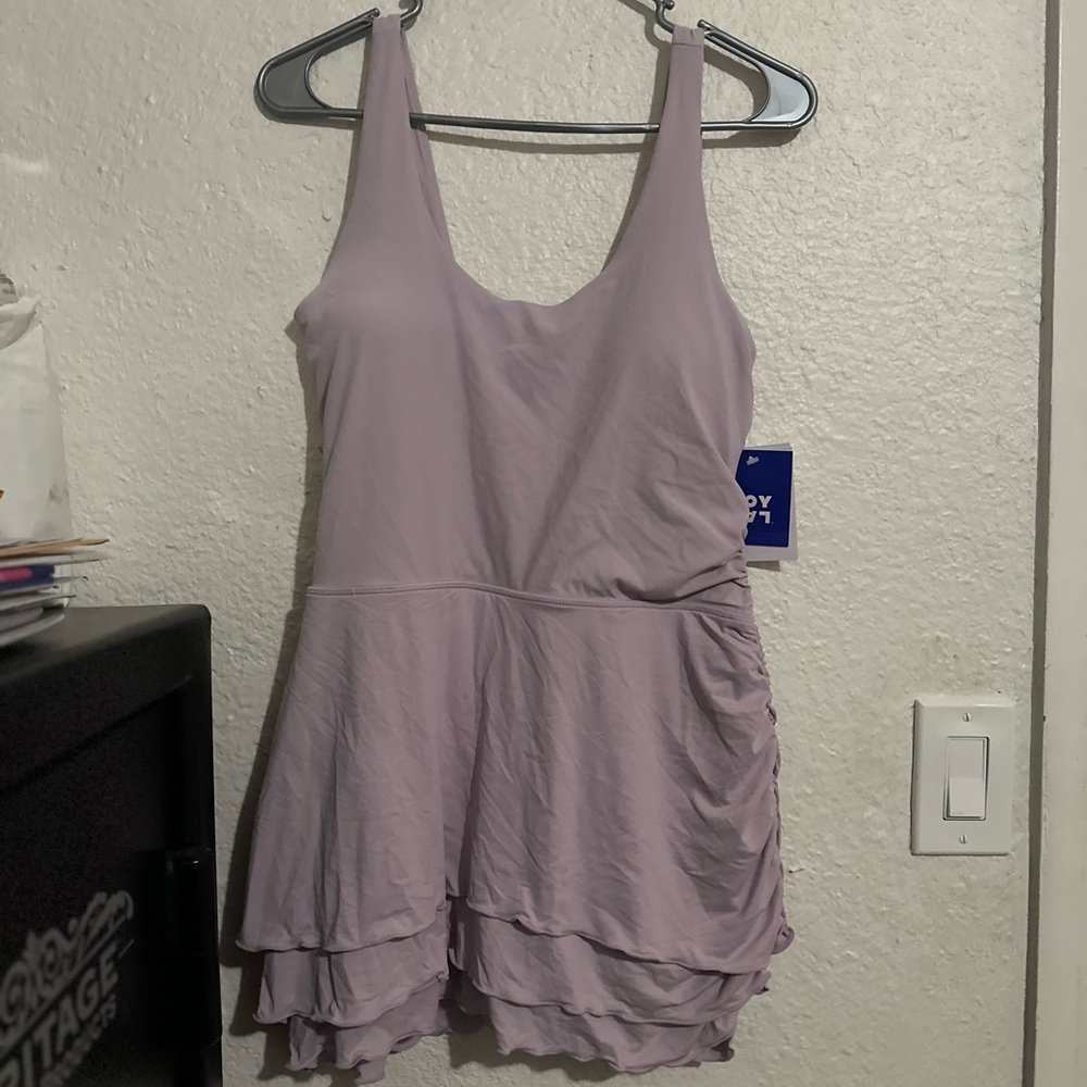 JoyLab Lavender Tiered Mini Dress
